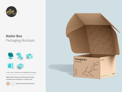 Mailing Box Packaging Mockups
