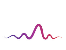 Sound waves vector illustration design template