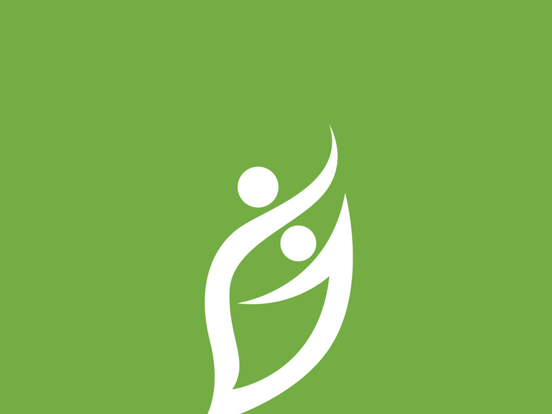 Leaf logo green nature vector image