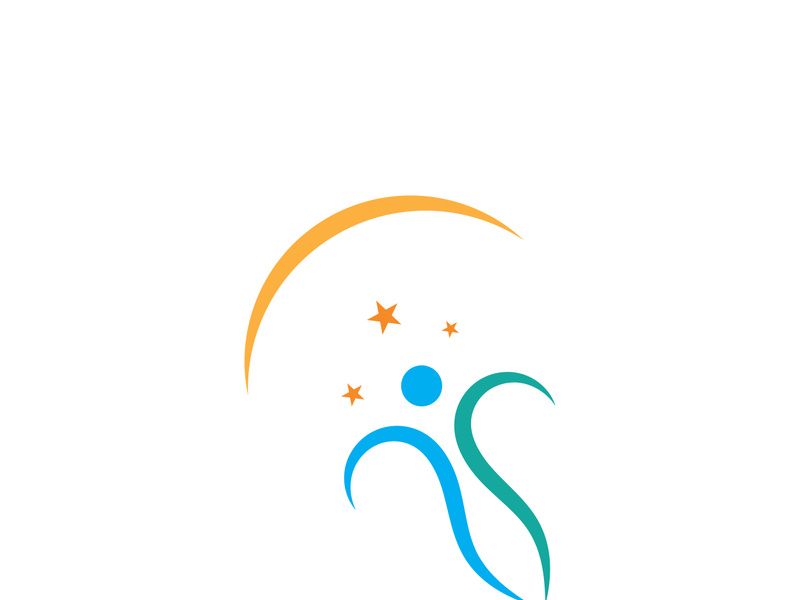 People star logo design to achieve a success or dream.