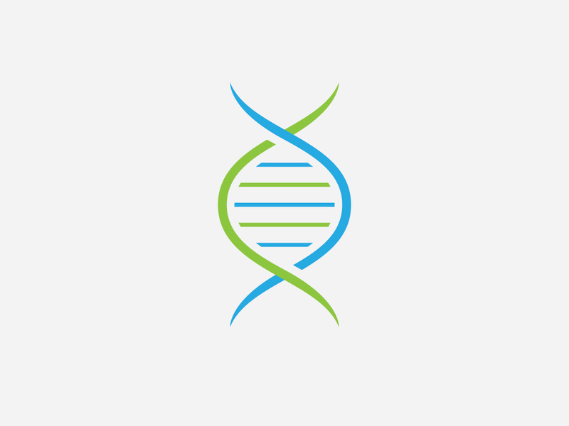DNA logo vector medical icon