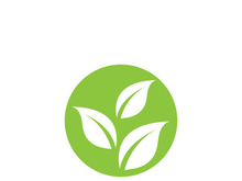 Green leaf ecology nature element vector icon