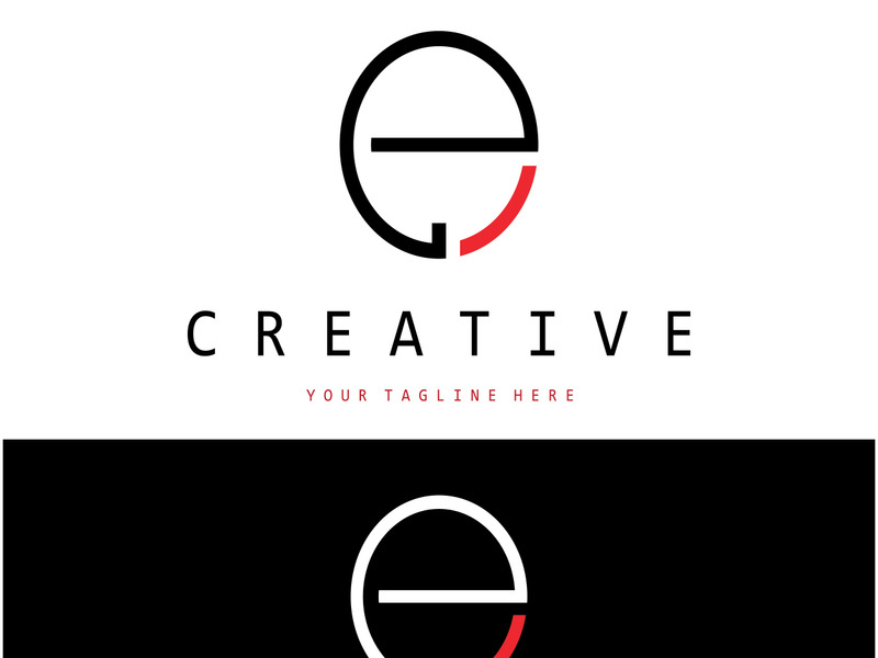 creative letter e logo design, for brand, startup, business, company, identity, application, vector