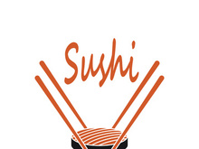 Sushi logo template vector icon for Japanese food illustration design