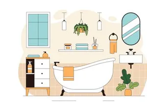 10 Modern Bathroom Interior Illustration
