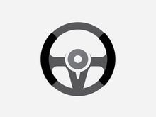 Car steering wheel logo illustration vector