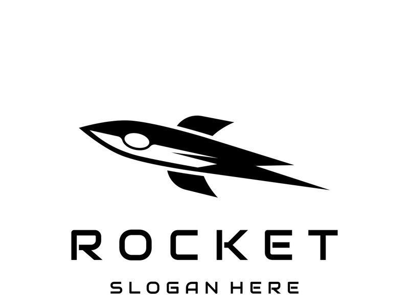 Creative and modern rocket logo,starship launch template.