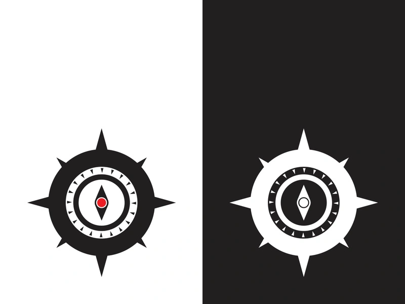 Compass logo template vector icon illustration design