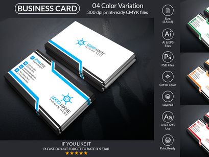 Clean And Minimal Business Card Design Template