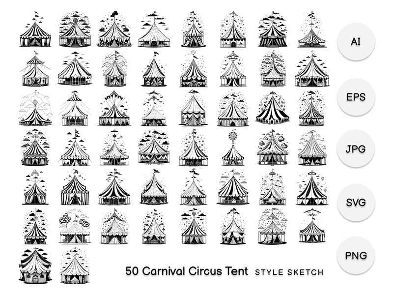 Carnival Circus Tent Element Black