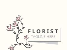 Blossom floral beautiful leaf and flower vector art, icon graphic decoration business wedding template