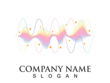 Sound waves vector illustration design template