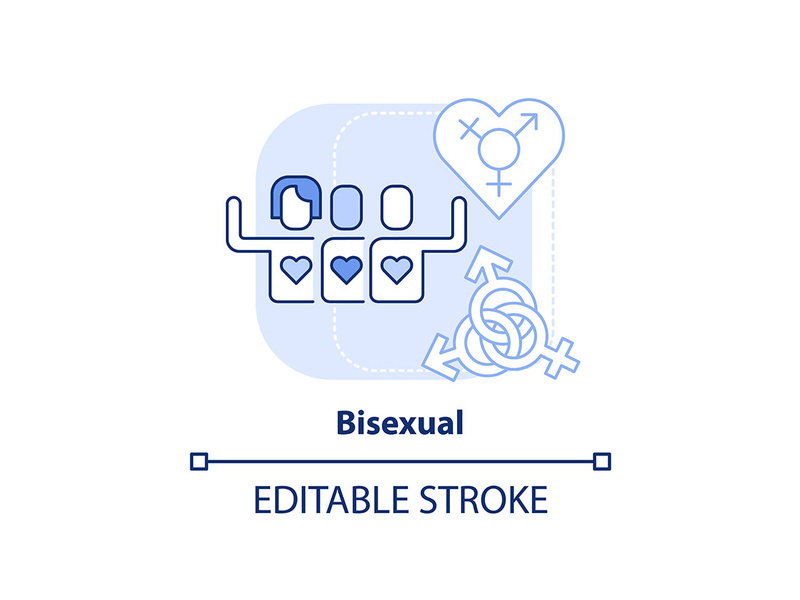 Bisexual light blue concept icon