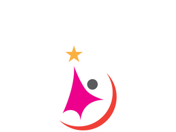 People star logo design to achieve a success or dream. preview picture