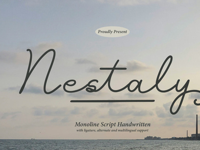 Nestaly | Monoline Script Handwritten