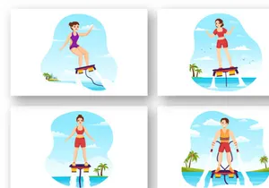 11 Flyboard Sport Illustration