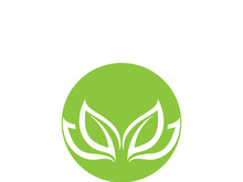 Green leaf ecology nature element vector icon