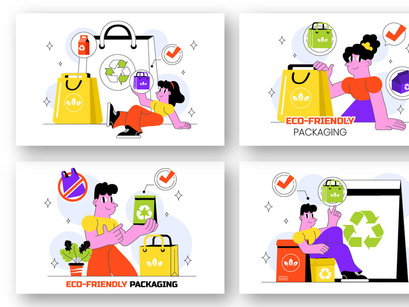 10 Eco Friendly Packaging Illustration