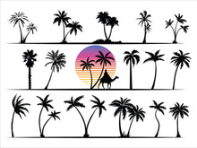 Palm Tree Collection and Silhouettes