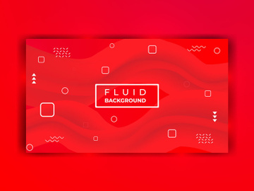 Modern Abstract Red Fluid Background Template preview picture