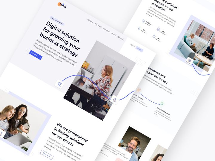 Hebo ll Digital Marketing Agency Landing Page