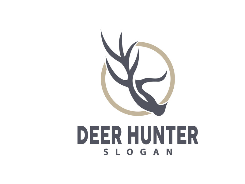 Deer Logo Deer Hunter Vector Forest Animal Design