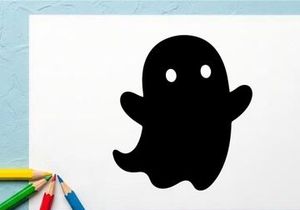 Cute Ghost Illustration for Halloween or Kids' Designs