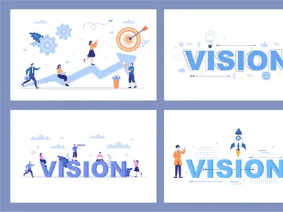 15 Business Vision And Target Illustration