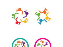 Community, network and social icon design template