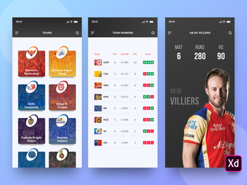 Cricket IPL App XD Freebie preview picture