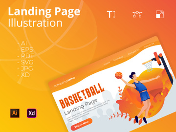 Basketball - Landing Page Illustration preview picture