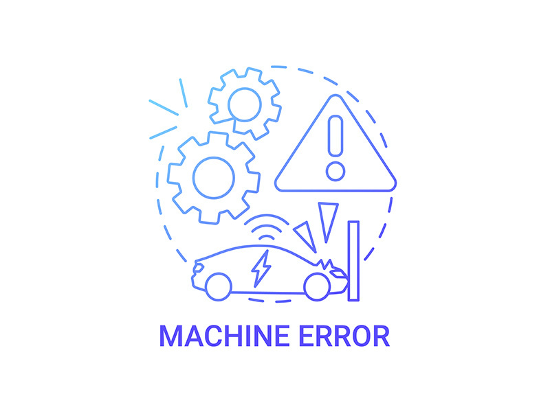 Machine breaking issue concept icon.