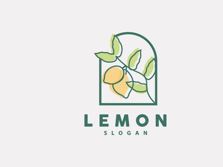 Lemon Logo, Luxurious Elegant Minimalist Design