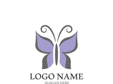 Butterfly logo icon vector design illustration