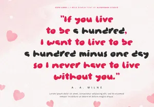 Cute Love - Display Font
