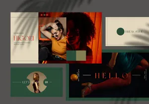 HIGOEI | Modern Vibrant Retro PowerPoint Template