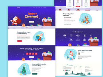 merry Christmas Landing Page Template preview picture