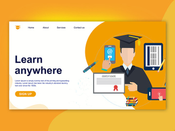 Online education landing page preview picture