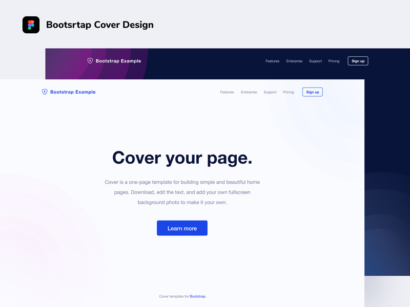 Bootstrap Cover Design