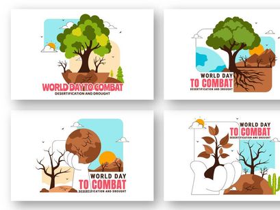 10 Combat Desertification and Drought Illustration