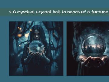 A mystical crystal ball in hands of a fortune teller preview picture