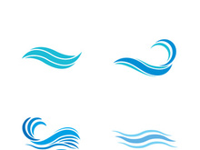 Wave beach vector illustration design logo