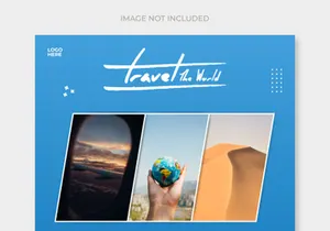 Travel Agency Social Media Post Template Design