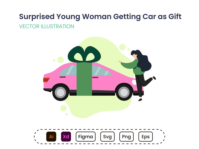 Woman getting car as gift