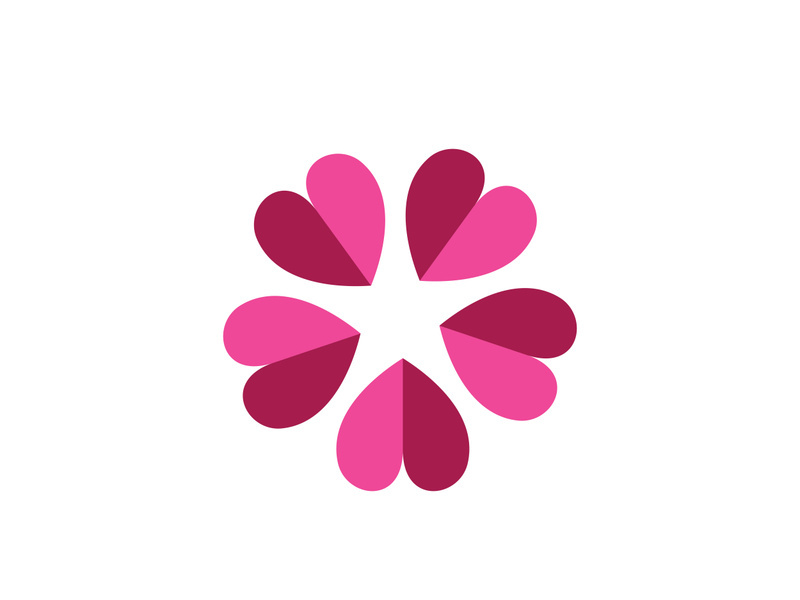 flower vector icon design template