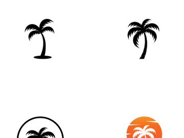 Unique and modern arabian palm tree logo design. preview picture