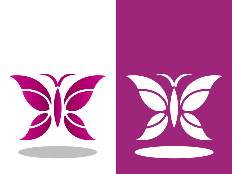 Butterfly logo icon vector design illustration