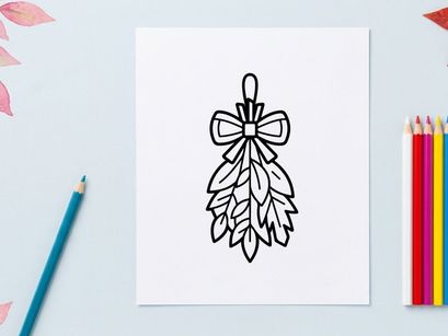 Gantungan daun salam perak elegan di latar belakang putih. Desain minimalis botanikal untuk perhiasan dan branding fashion.