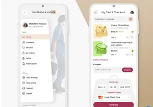 Buy Bags and Wallets Online Ecommerce Store Mobile App UI Kit