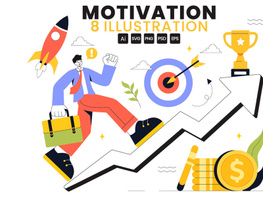 8 Business Success and Motivation Illustration preview picture